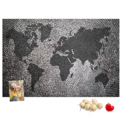 Memobord van kurk Minimalistische betonnen wereld