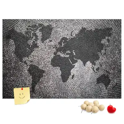 Memobord van kurk Minimalistische betonnen wereld