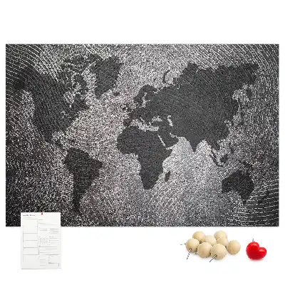 Memobord van kurk Minimalistische betonnen wereld