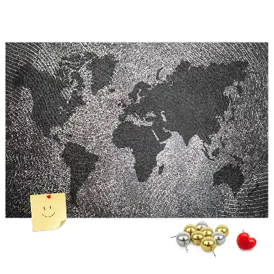 Memobord van kurk Minimalistische betonnen wereld