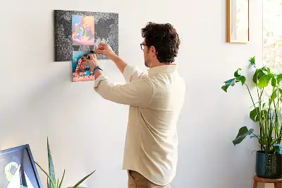 Memobord van kurk Minimalistische betonnen wereld