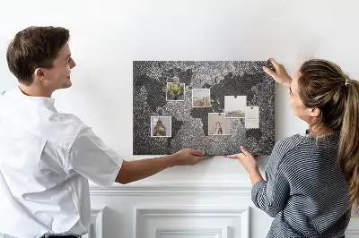 Memobord van kurk Minimalistische betonnen wereld