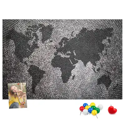 Memobord van kurk Minimalistische betonnen wereld