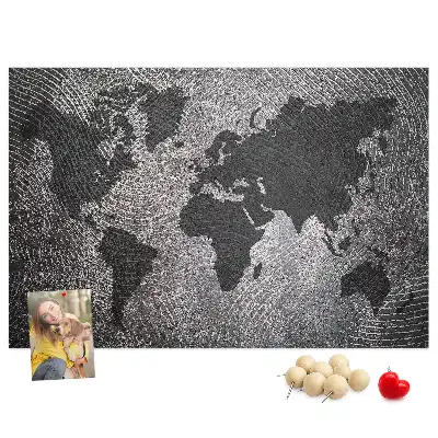 Memobord van kurk Minimalistische betonnen wereld