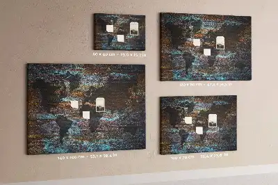 Memobord van kurk Wereldkaart roest
