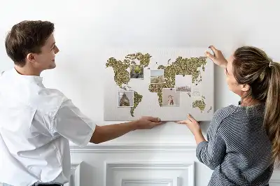 Memobord van kurk Continentale wereldkaart