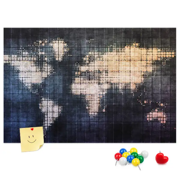 Kurk prikbord Geometrische omtrek van de wereld