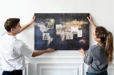 Kurk prikbord Geometrische omtrek van de wereld