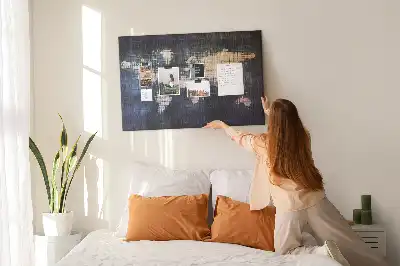 Kurk prikbord Geometrische omtrek van de wereld