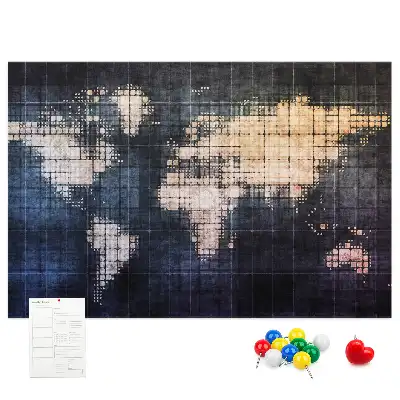 Kurk prikbord Geometrische omtrek van de wereld