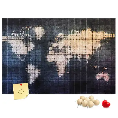Kurk prikbord Geometrische omtrek van de wereld