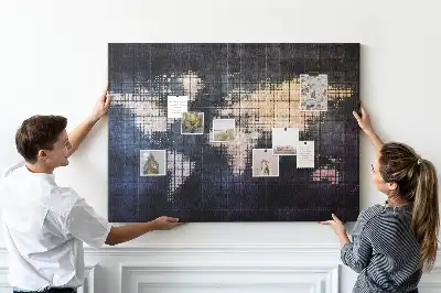 Kurk prikbord Geometrische omtrek van de wereld