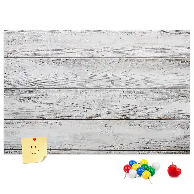 Memobord van kurk met print van geschilderde planken