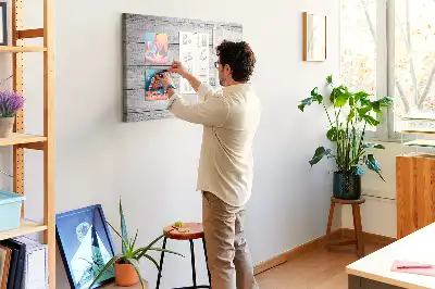 Memobord van kurk Geschilderde planken