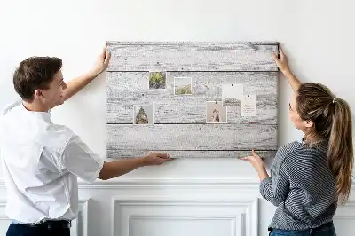Memobord van kurk Geschilderde planken