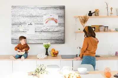 Memobord van kurk Geschilderde planken