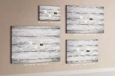 Memobord van kurk Geschilderde planken