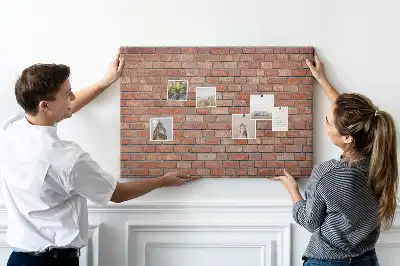 Kurk prikbord Rustieke rode baksteen