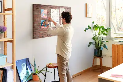 Kurk prikbord Rustieke rode baksteen