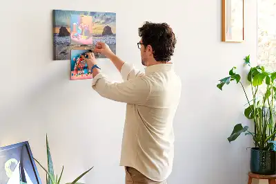 Memobord van kurk Zon zakkend in de zee
