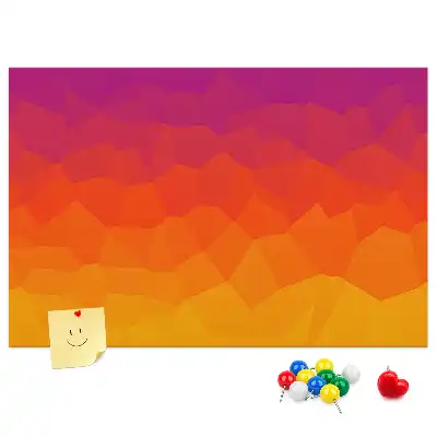 Memobord van kurk met zonsopgangmotief