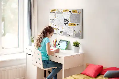 Memobord van kurk Nieuwjaarsvoornemens