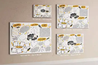 Memobord van kurk Nieuwjaarsvoornemens