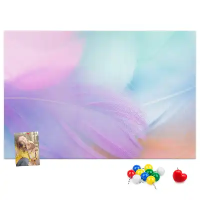 Kurk prikbord Kleurrijke veren