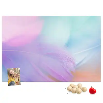 Kurk prikbord Kleurrijke veren