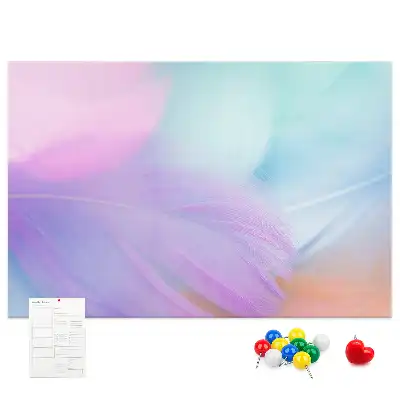 Kurk prikbord Kleurrijke veren