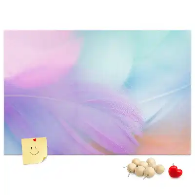 Kurk prikbord Kleurrijke veren