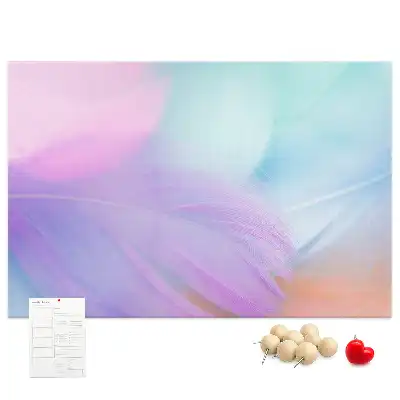 Kurk prikbord Kleurrijke veren