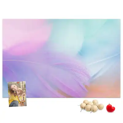Kurk prikbord Kleurrijke veren