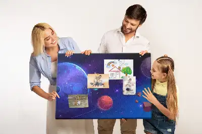 Memobord van kurk Planeten melkweg
