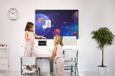 Memobord van kurk Planeten melkweg