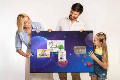 Memobord van kurk Planeten melkweg