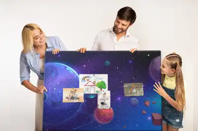 Memobord van kurk Planeten melkweg
