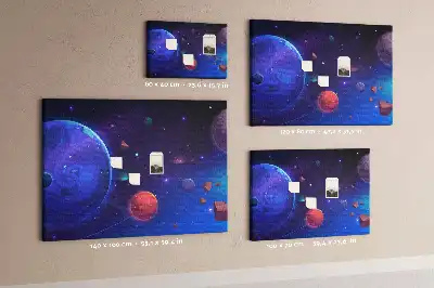 Memobord van kurk Planeten melkweg
