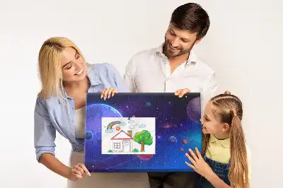 Memobord van kurk Planeten melkweg