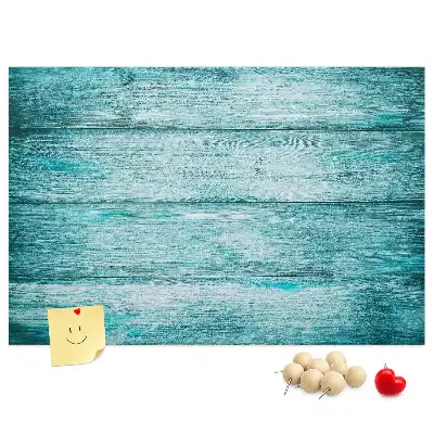 Kurk prikbord Blauw oud hout