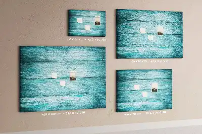 Kurk prikbord Blauw oud hout