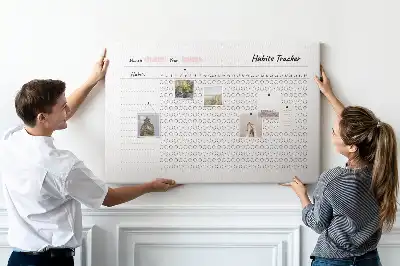 Memobord van kurk Blad voor gewoonteontwikkeling