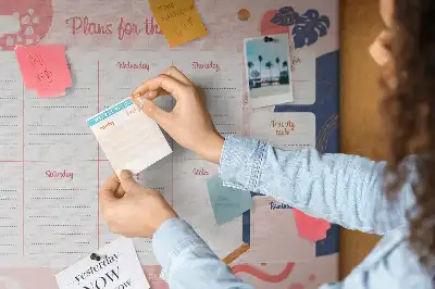 Memobord van kurk Weekplanner