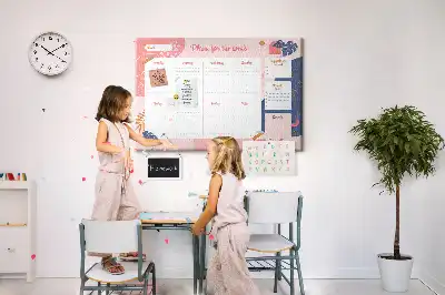 Memobord van kurk Weekplanner
