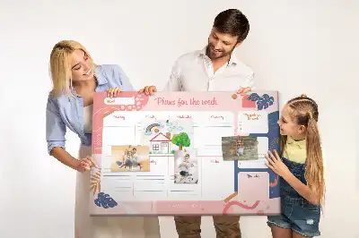 Memobord van kurk Weekplanner
