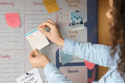 Memobord van kurk Weekplanner