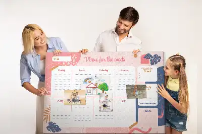 Memobord van kurk Weekplanner