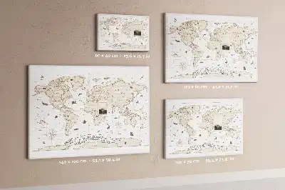 Kurk prikbord Verouderde vintage wereldatlas