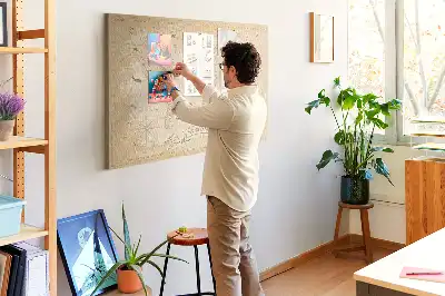 Memobord van kurk Klassieke retro kaart van de wereldbol