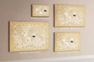 Memobord van kurk Klassieke retro kaart van de wereldbol